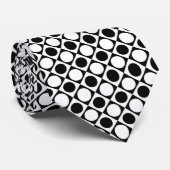 Schwarz-Weiß-Spots Krawatte (Gerollt)