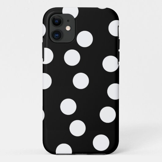 Schwarz-Weiß-Spotty-Design. Case-Mate iPhone Hülle (Rückseite)