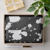 Schwarz-Weiß-Spritzer Malerische Kunst Seidenpapier (Geschenk)
