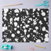 Schwarz-Weiß-Spritzer Malerische Kunst Seidenpapier (Basteln)