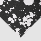 Schwarz-Weiß-Spritzer Malerische Kunst Seidenpapier (Ausschnitt)