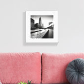 Schwarz-Weiß-Stadt Leinwanddruck (Insitu (Wohnzimmer))