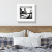 Schwarz-Weiß-Stadt Leinwanddruck (Insitu (Schlafzimmer))