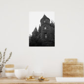 Schwarz-Weiß-Stadt Poster (Küche)