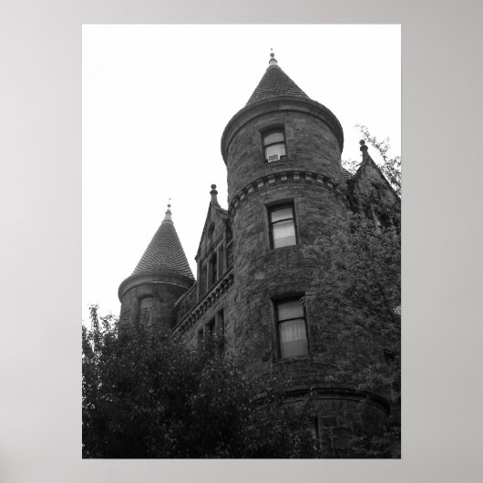 Schwarz-Weiß-Stadt Poster (Vorne)