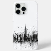Schwarz-Weiß-Stadt-Skyline Case-Mate iPhone Hülle (Rückseite)