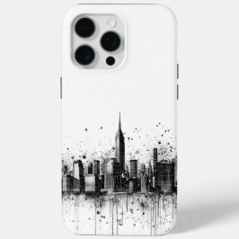 Schwarz-Weiß-Stadt-Skyline Case-Mate iPhone Hülle