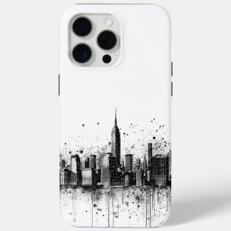 Schwarz-Weiß-Stadt-Skyline Case-Mate iPhone Hülle