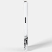 Schwarz-Weiß-Stadt-Skyline Case-Mate iPhone Hülle (Rückseite / Rechts)