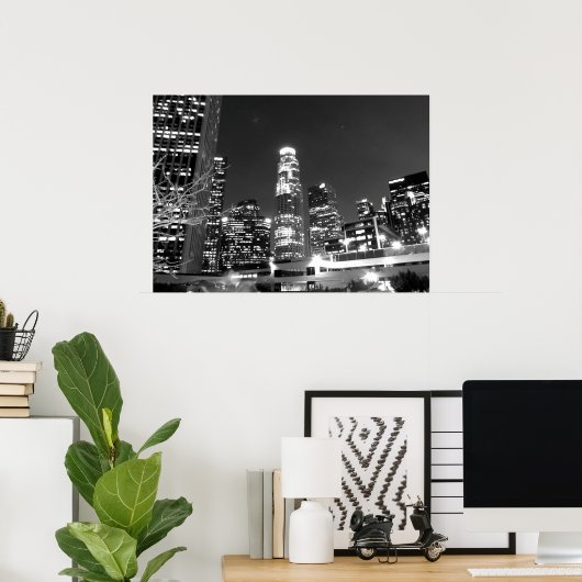 Schwarz-Weiß-Stadtbild 13 Poster (Heimbüro)