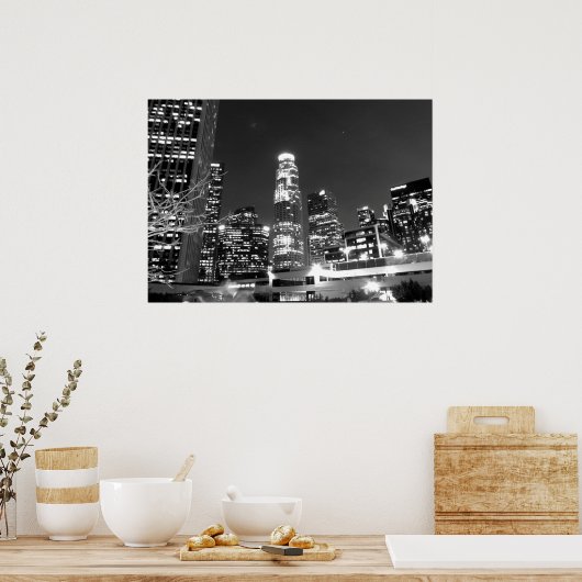 Schwarz-Weiß-Stadtbild 13 Poster (Küche)