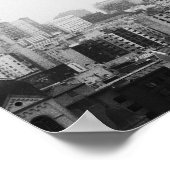 Schwarz-Weiß-Stadtbild Poster (Ecke)