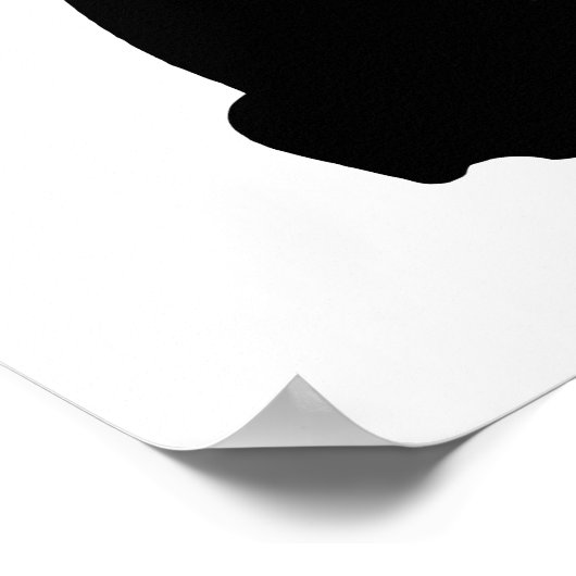 Schwarz-Weiß-Stag Poster (Ecke)