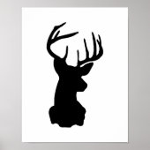 Schwarz-Weiß-Stag Poster (Vorne)