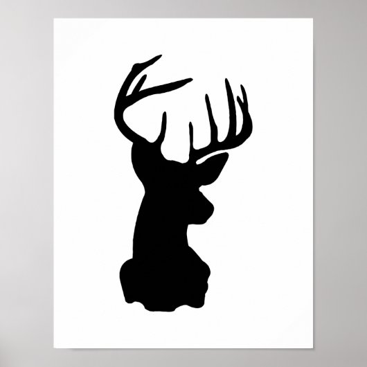Schwarz-Weiß-Stag Poster (Vorne)