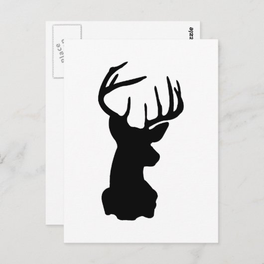 Schwarz-Weiß-Stag Postkarte (Vorne/Hinten)