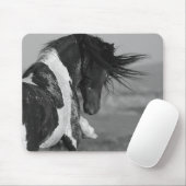 Schwarz-Weiß-Stallion Strikes Wildhorse-Mousepad Mousepad (Mit Mouse)