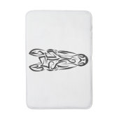 Schwarz-Weiß-Stamm Badematte (Vorderseite Vertikal)