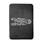 Schwarz-Weiß-Stamm Badematte (Vorderseite Vertikal)