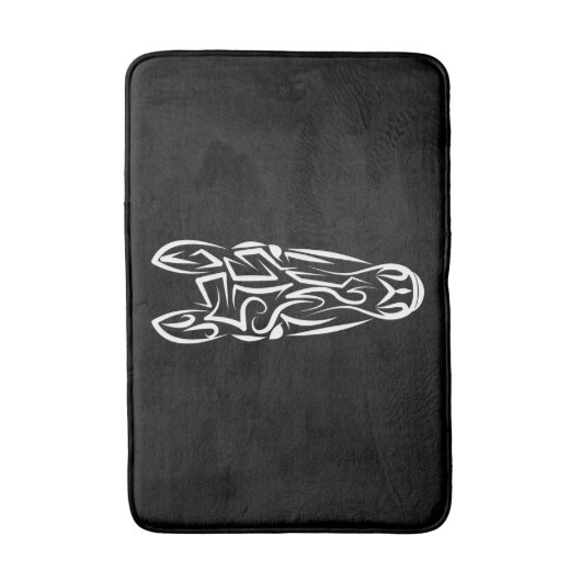 Schwarz-Weiß-Stamm Badematte (Vorderseite Vertikal)