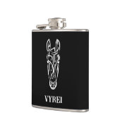 Schwarz-Weiß-Stamm Flachmann (Links)