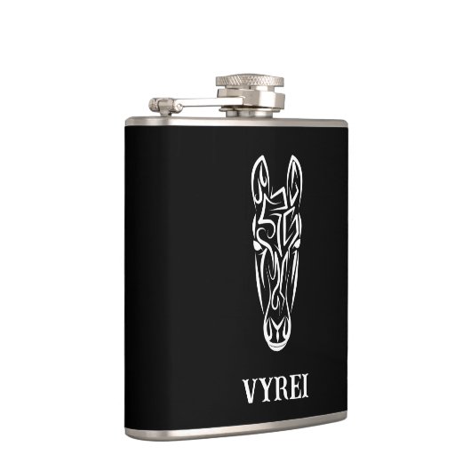 Schwarz-Weiß-Stamm Flachmann (Rechts)