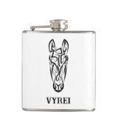 Schwarz-Weiß-Stamm Flachmann (Vorderseite)