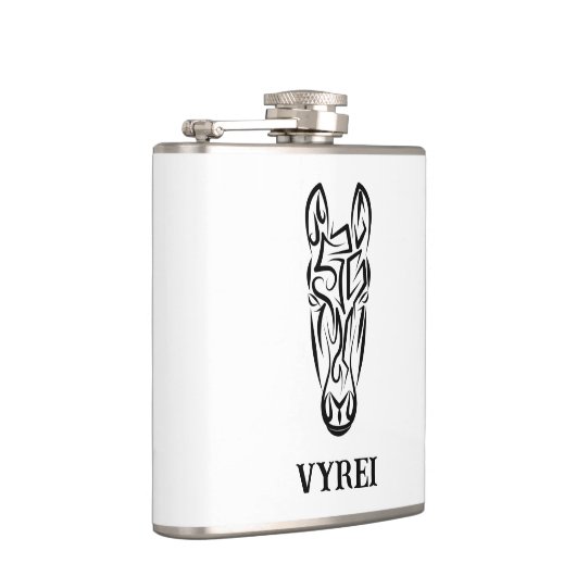 Schwarz-Weiß-Stamm Flachmann (Rechts)