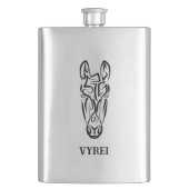 Schwarz-Weiß-Stamm Flachmann (Vorderseite)