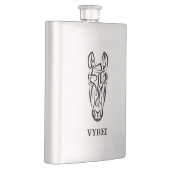 Schwarz-Weiß-Stamm Flachmann (Rechts)