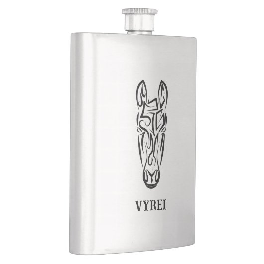 Schwarz-Weiß-Stamm Flachmann (Rechts)