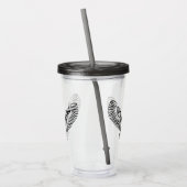 Schwarz-Weiß-Stamm-Fliegenschale Acryltrinkbecher (Links)