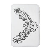 Schwarz-Weiß-Stamm-Fliegenschale Badematte (Vorderseite Vertikal)