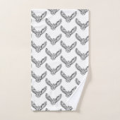 Schwarz-Weiß-Stamm-Fliegenschale Badhandtuch Set (Handtuch)