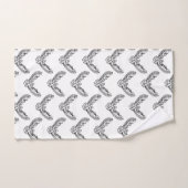 Schwarz-Weiß-Stamm-Fliegenschale Badhandtuch Set (Handtuch)