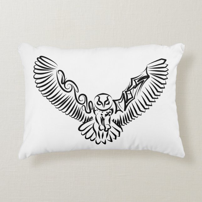 Schwarz-Weiß-Stamm-Fliegenschale Dekokissen (Vorderseite)