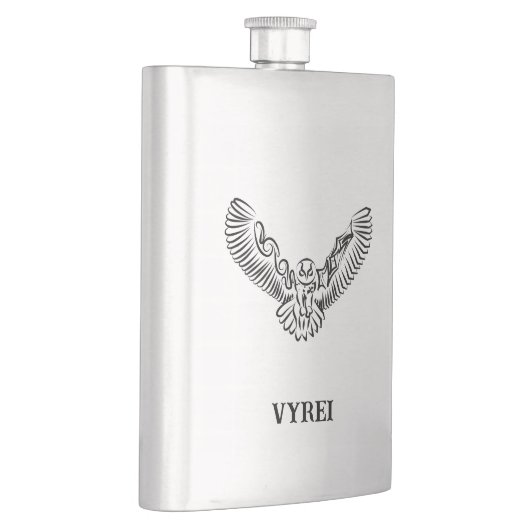 Schwarz-Weiß-Stamm-Fliegenschale Flachmann (Rechts)