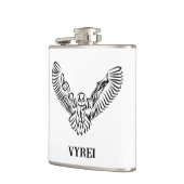 Schwarz-Weiß-Stamm-Fliegenschale Flachmann (Links)