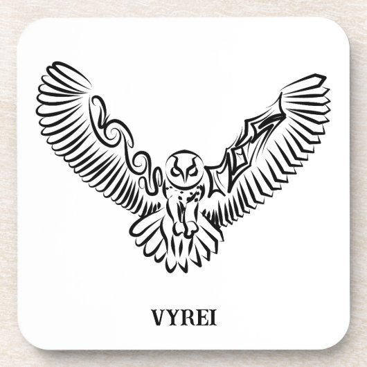 Schwarz-Weiß-Stamm-Fliegenschale Getränkeuntersetzer (Vorderseite)