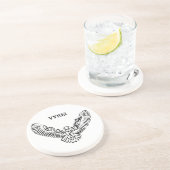 Schwarz-Weiß-Stamm-Fliegenschale Getränkeuntersetzer (Seite)