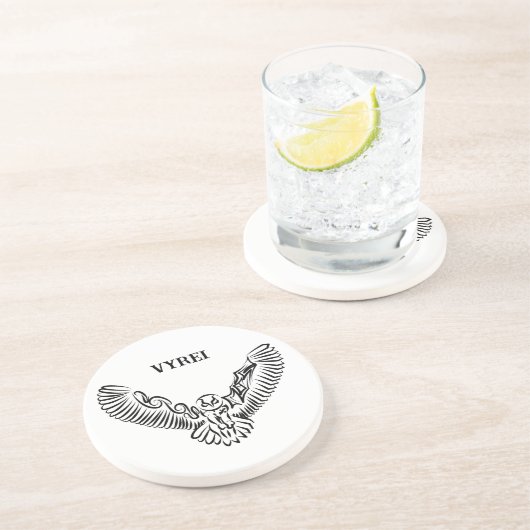 Schwarz-Weiß-Stamm-Fliegenschale Getränkeuntersetzer (Seite)