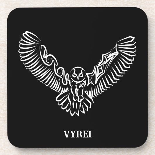 Schwarz-Weiß-Stamm-Fliegenschale Getränkeuntersetzer (Vorderseite)