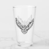 Schwarz-Weiß-Stamm-Fliegenschale Glas (Rückseite)