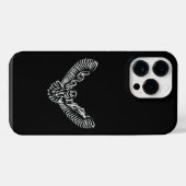 Schwarz-Weiß-Stamm-Fliegenschale iPhone Hülle (Rückseite (Horizontal))