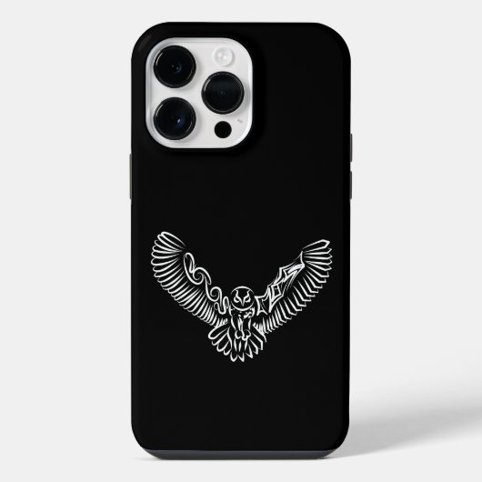 Schwarz-Weiß-Stamm-Fliegenschale iPhone Hülle (Rückseite)