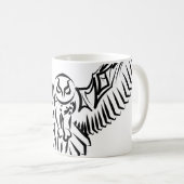 Schwarz-Weiß-Stamm-Fliegenschale Kaffeetasse (VorderseiteRechts)