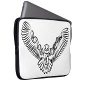 Schwarz-Weiß-Stamm-Fliegenschale Laptopschutzhülle (Vorne Rechts)