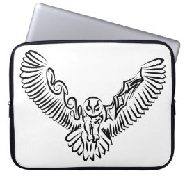 Schwarz-Weiß-Stamm-Fliegenschale Laptopschutzhülle