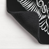 Schwarz-Weiß-Stamm-Fliegenschale Mousepad (Ecke)