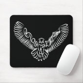 Schwarz-Weiß-Stamm-Fliegenschale Mousepad (Mit Mouse)